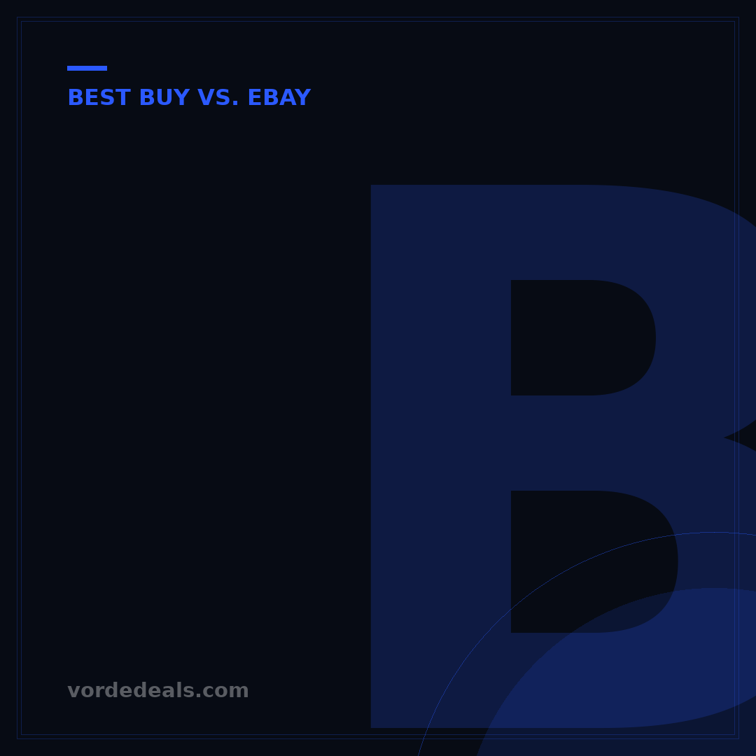 Best Buy vs. eBay: 7 Critical Factors for Smart Tech Buyers
