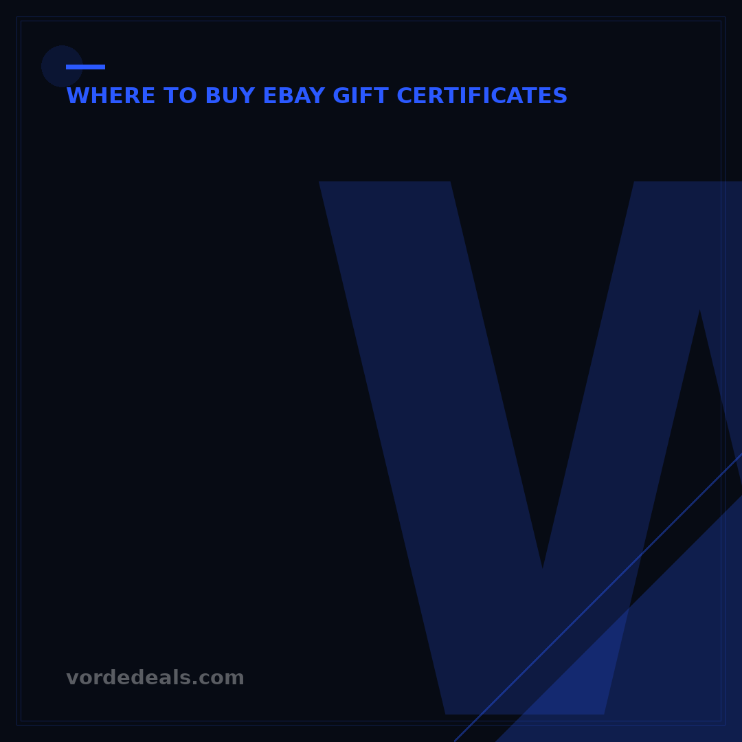 Where to Buy eBay Gift Certificates: 5 Trusted Digital Sources