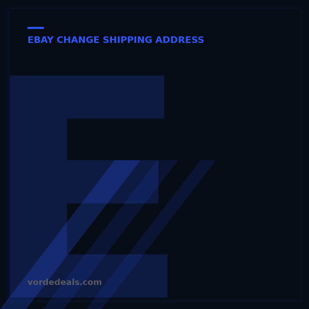 eBay App: How to Change Shipping Address Fast (3 Simple Steps)