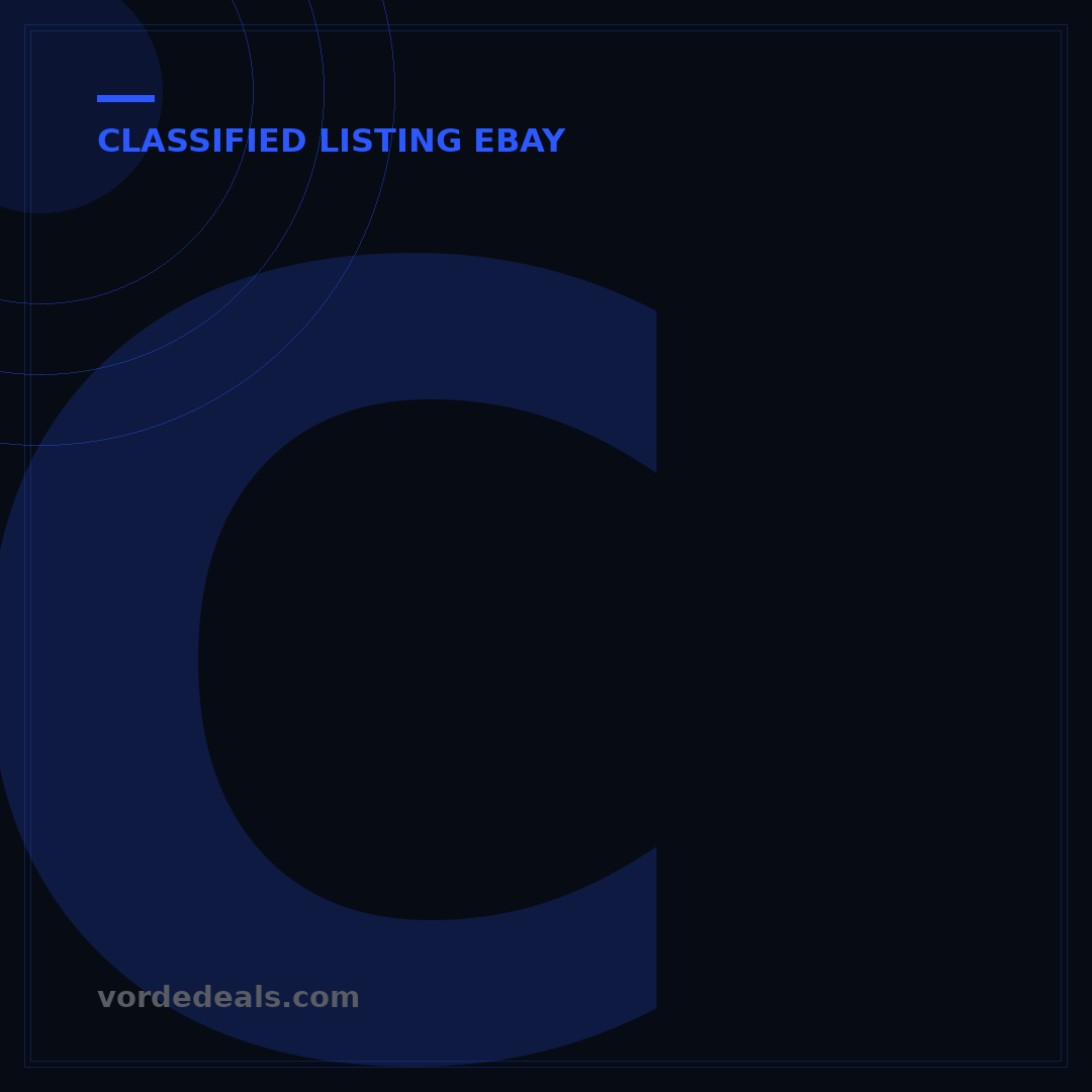 Classified Listing eBay: Your 5-Step Beginner's Guide