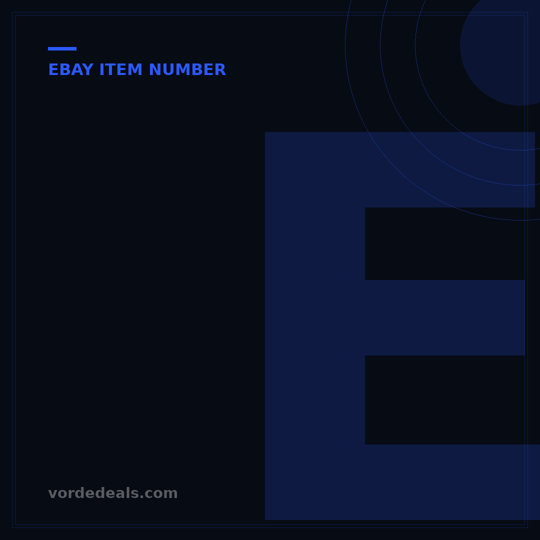 eBay Item Number: Find & Use Your 12-Digit Identifier