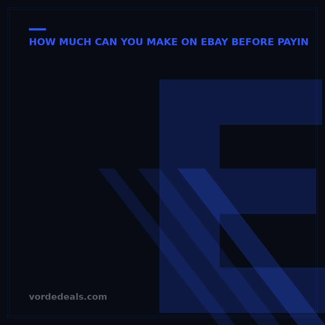 Ebay Sales Before Tax: Know Your Thresholds & Obligations