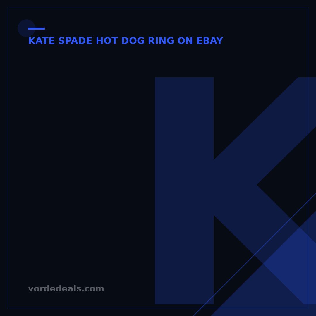 Kate Spade Hot Dog Ring on eBay: 7 Proven Search Strategies for Collectors