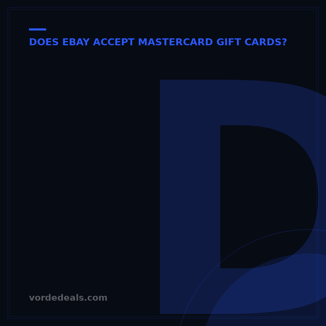 Do Mastercard Gift Cards Work on eBay? Your 5-Step Success Guide