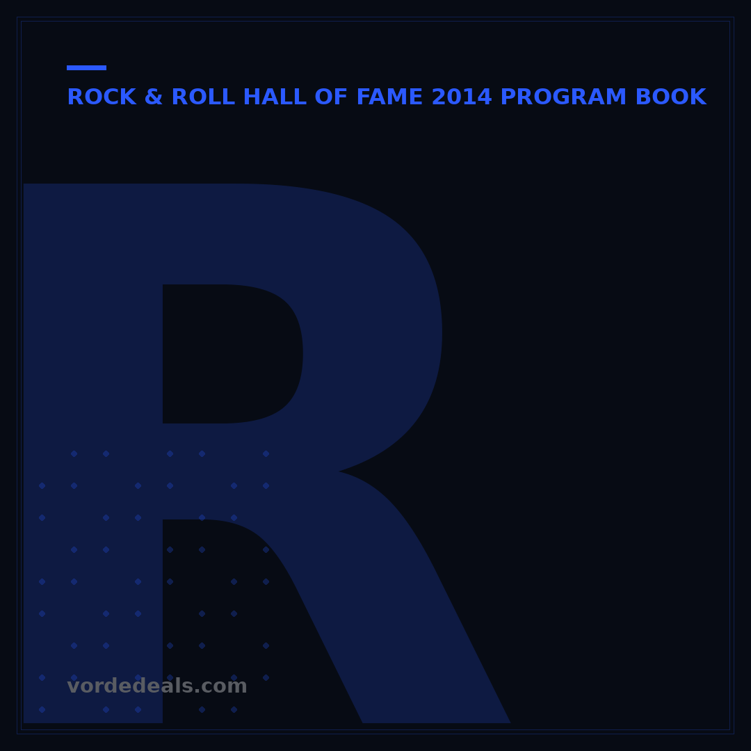 Rock and Roll Hall of Fame 2004 Program: 5 eBay UK Tips