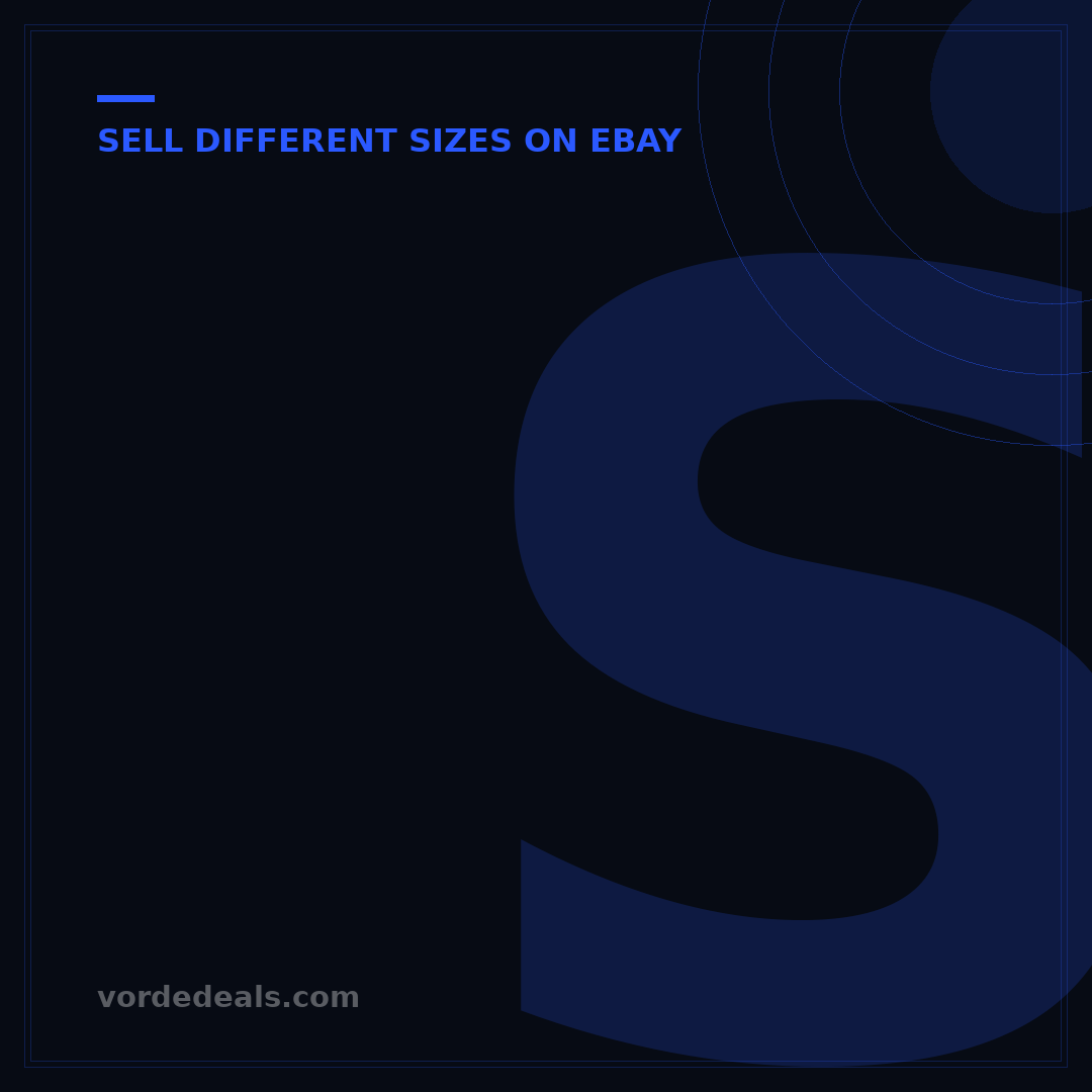 Sell Different Sizes on eBay: 5 Steps to Maximize Sales