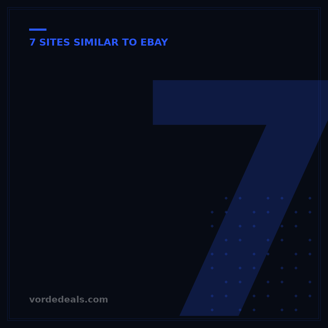 7 Sites Similar to eBay: Find Niche Items & Better Deals