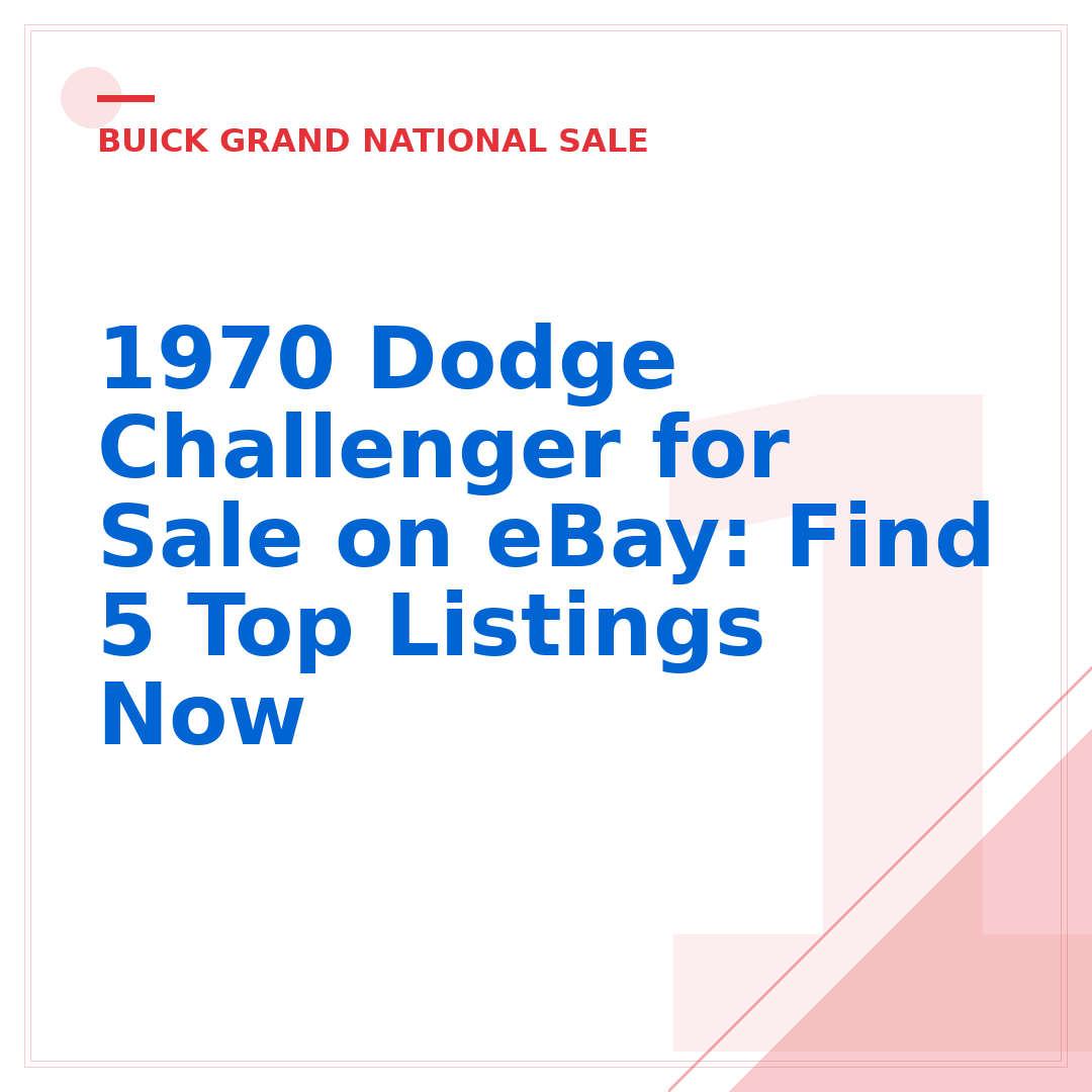 1970 Dodge Challenger for Sale on eBay: Find 5 Top Listings Now
