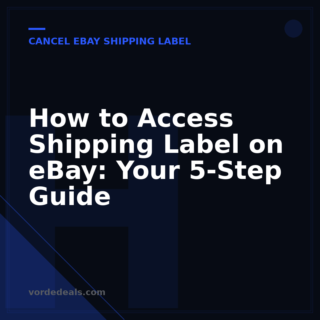 How to Access Shipping Label on eBay: Your 5-Step Guide