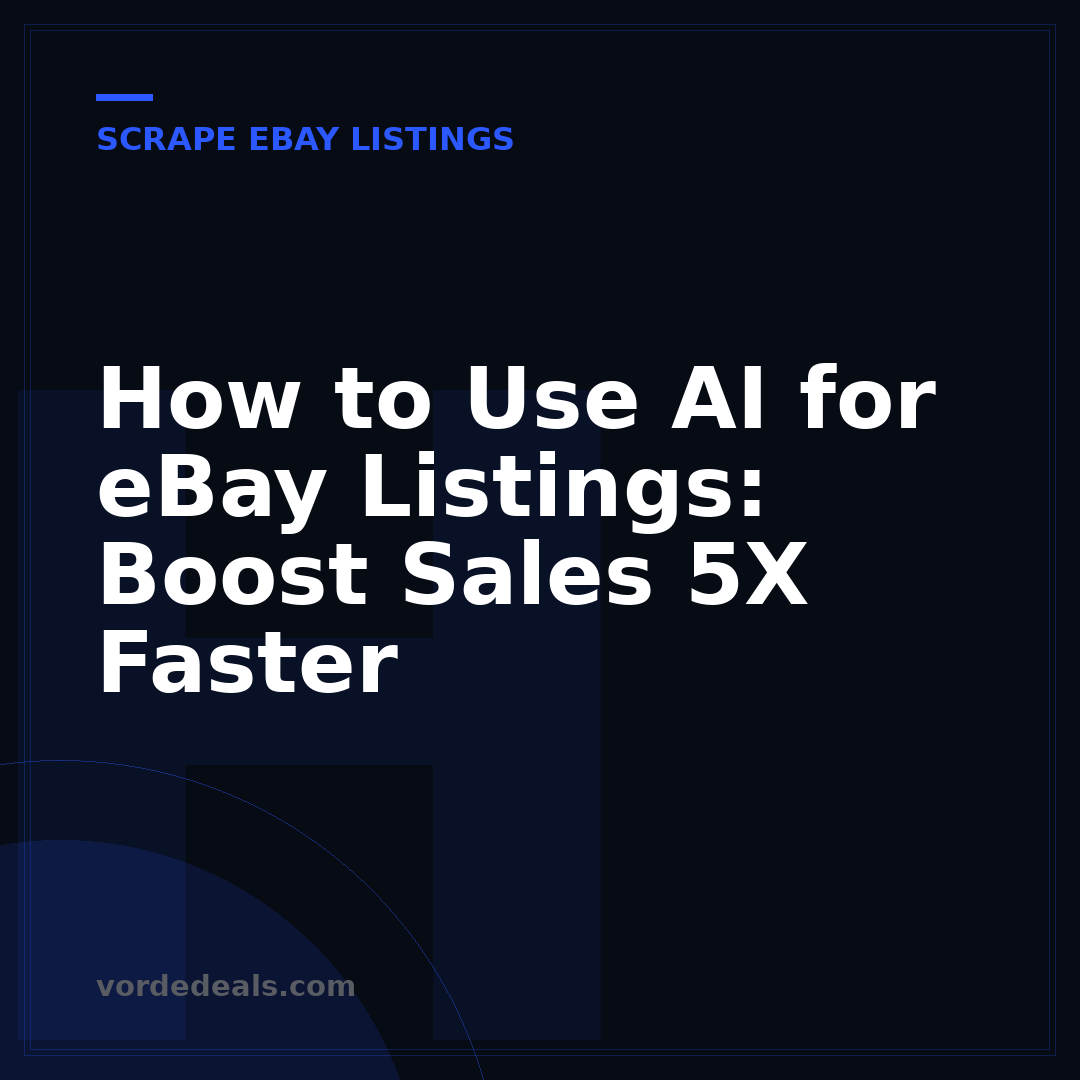 How to Use AI for eBay Listings: Boost Sales 5X Faster