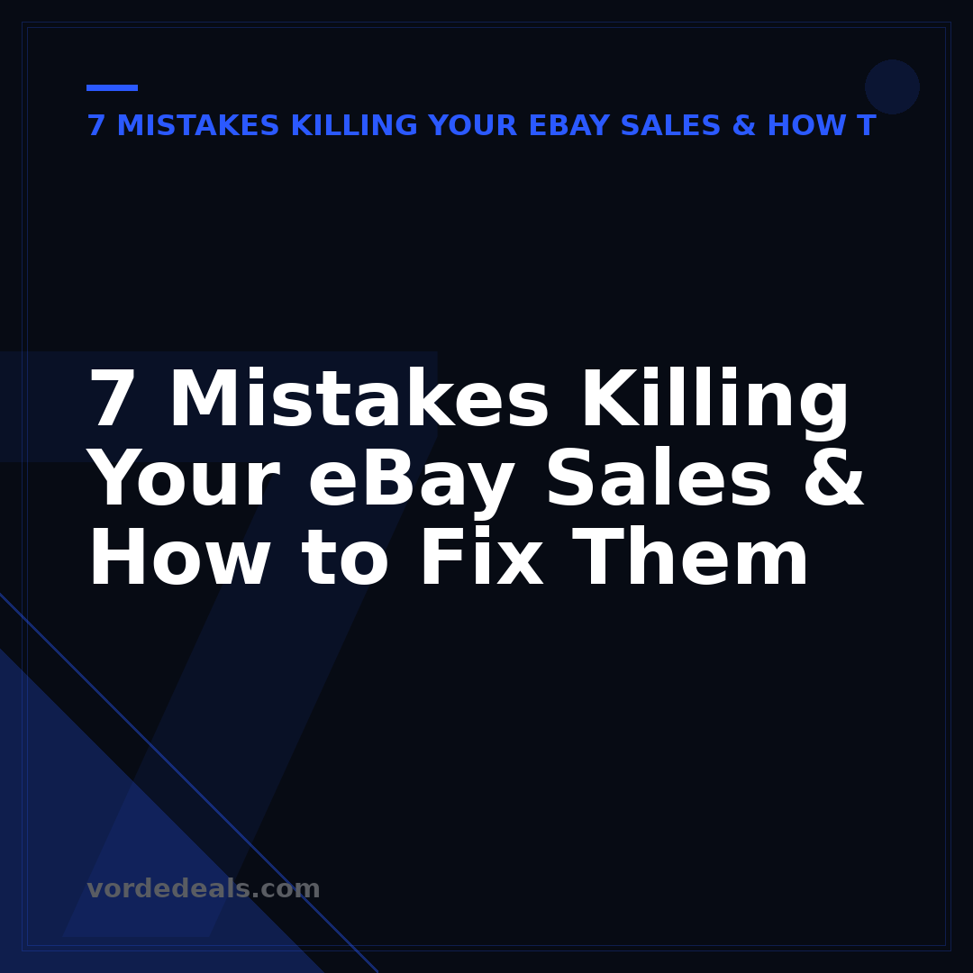 7 Mistakes Killing Your eBay Sales & How to Fix Them
