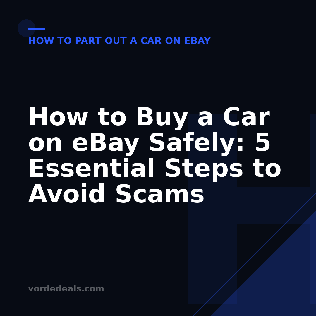 How to Buy a Car on eBay Safely: 5 Essential Steps to Avoid Scams