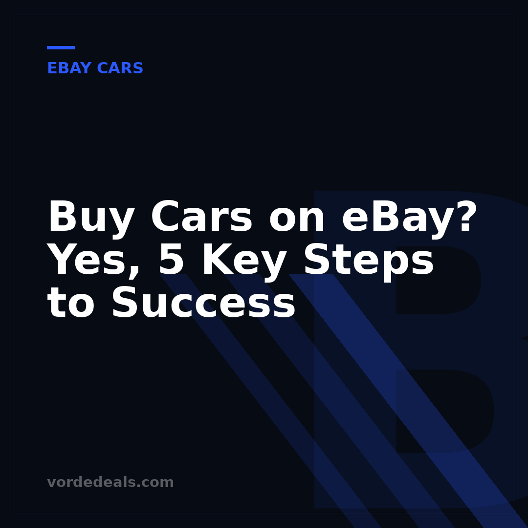 Buy Cars on eBay? Yes, 5 Key Steps to Success