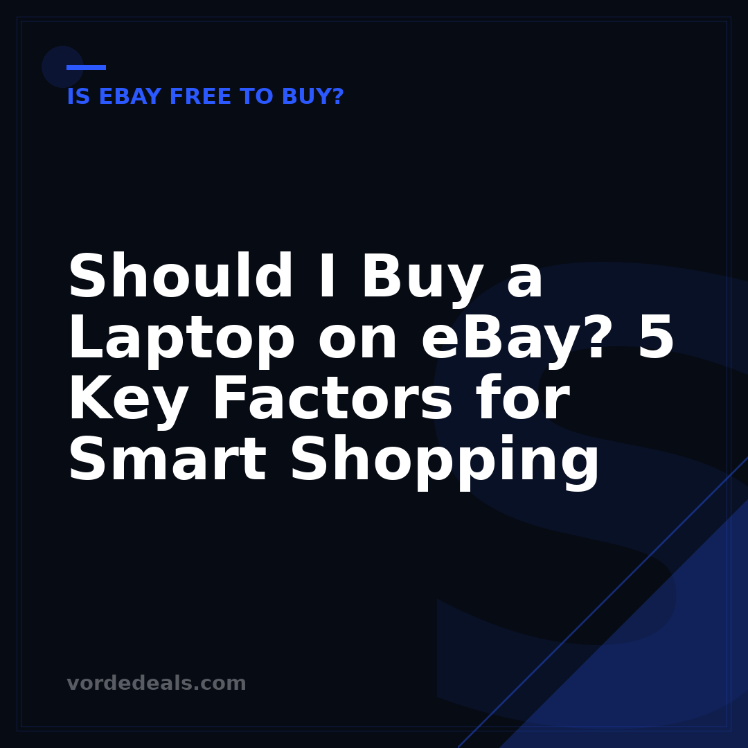 Should I Buy a Laptop on eBay? 5 Key Factors for Smart Shopping