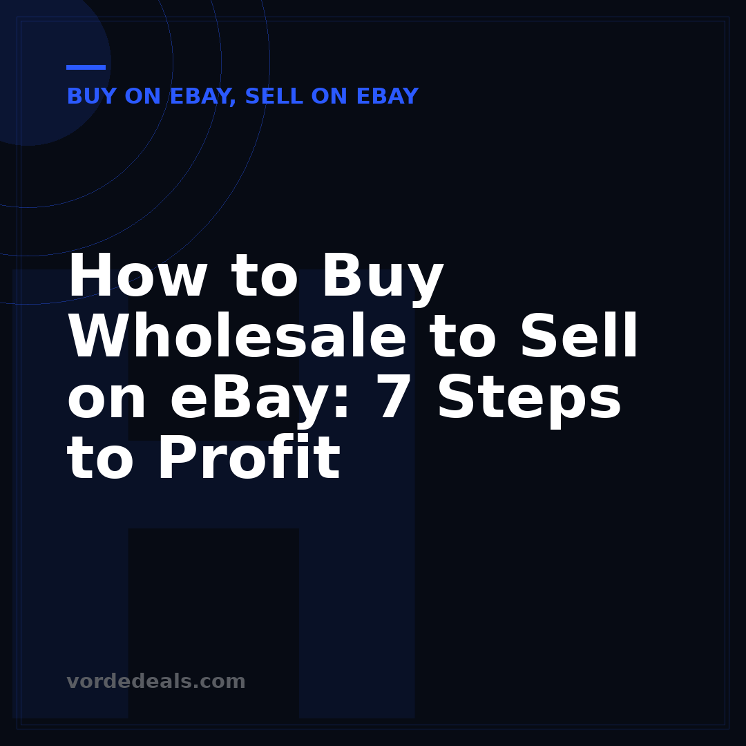 How to Buy Wholesale to Sell on eBay: 7 Steps to Profit