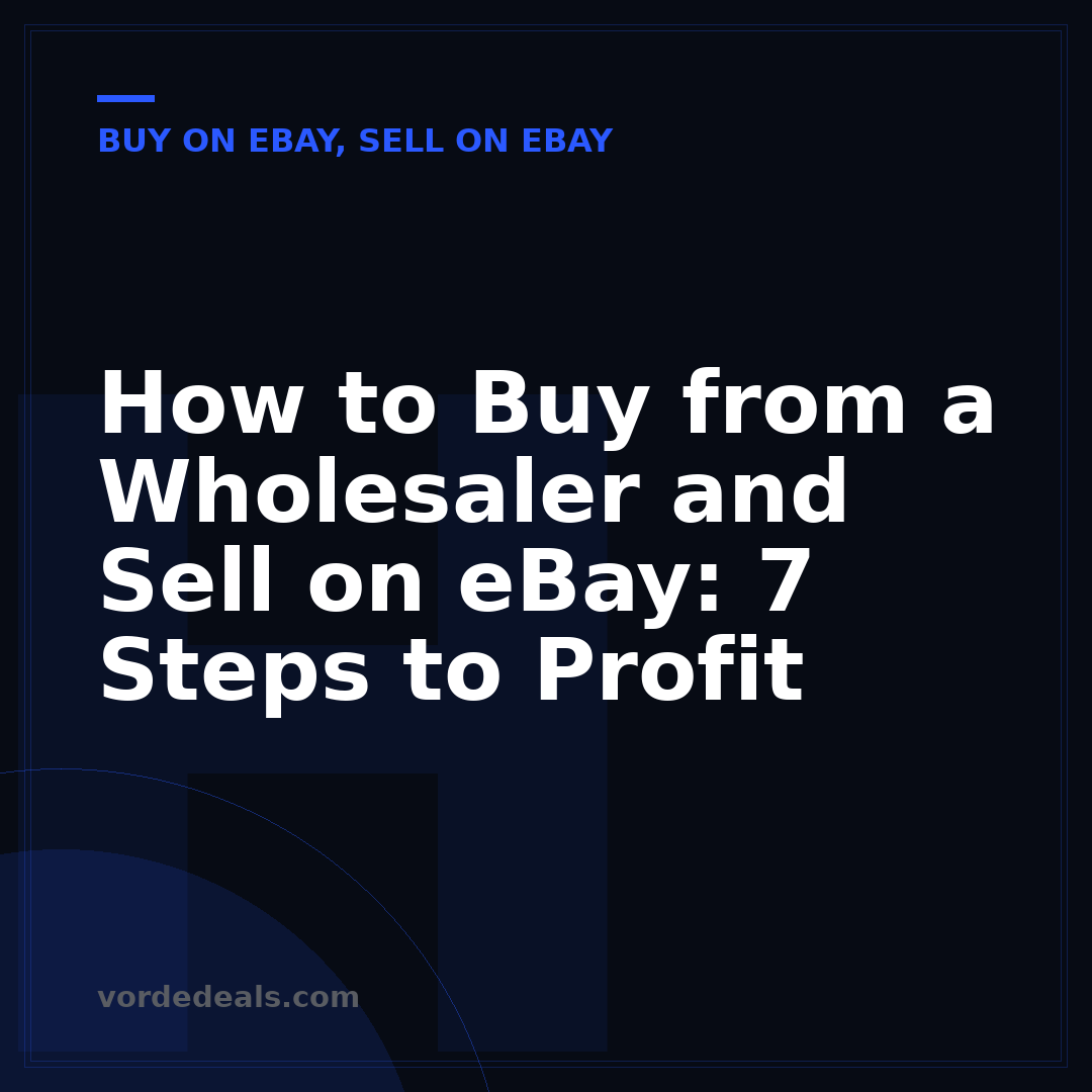 How to Buy from a Wholesaler and Sell on eBay: 7 Steps to Profit
