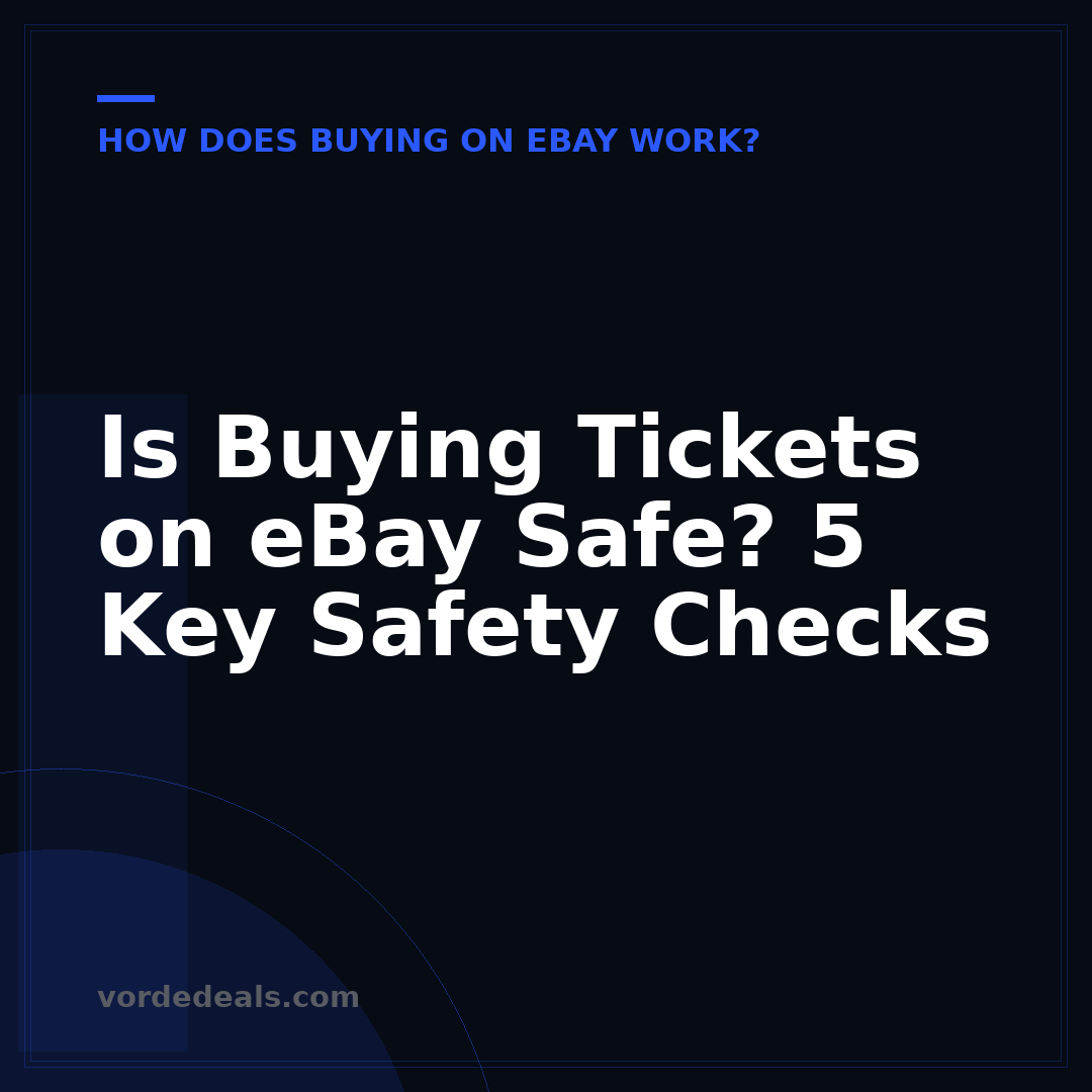 Is Buying Tickets on eBay Safe? 5 Key Safety Checks