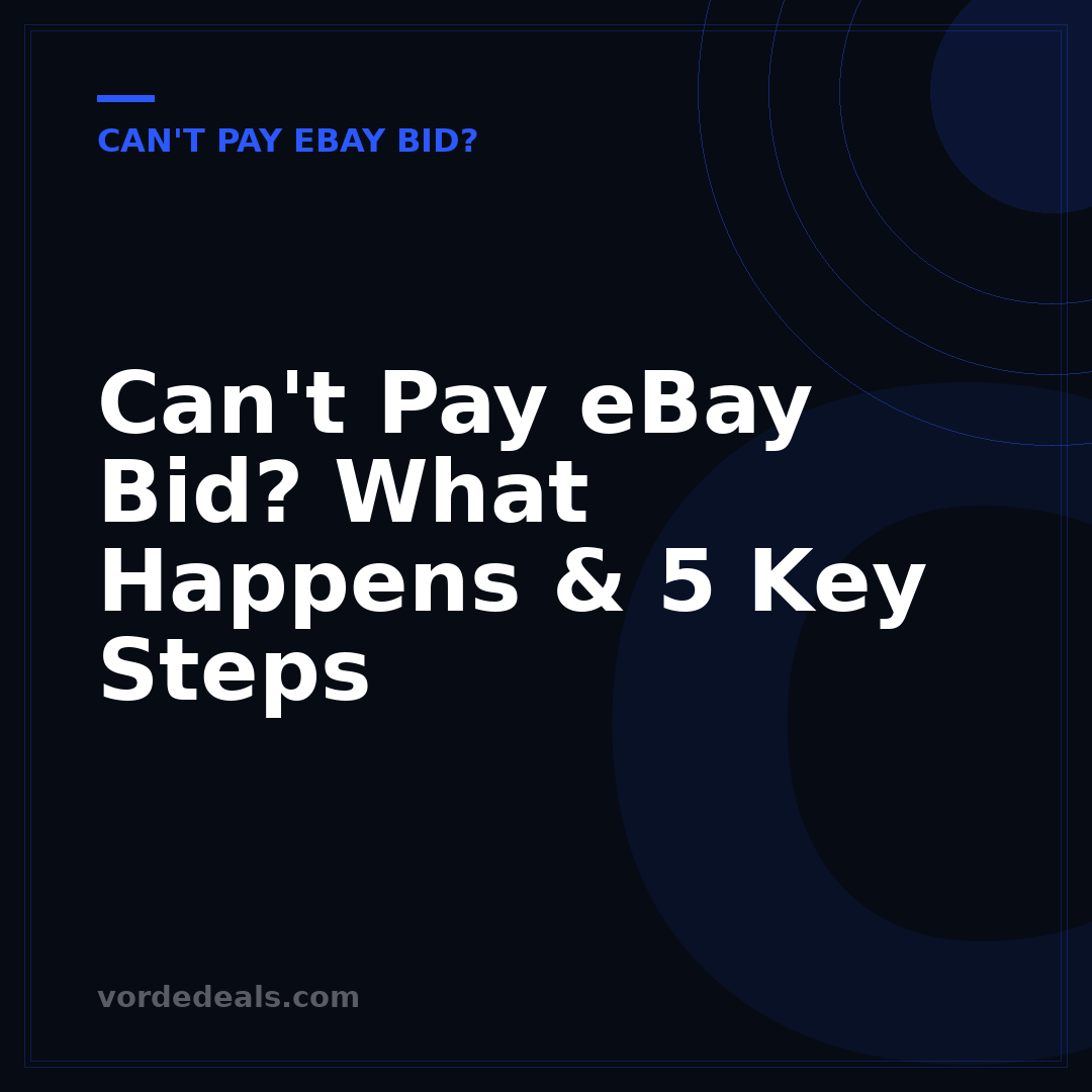 Can't Pay eBay Bid? What Happens & 5 Key Steps