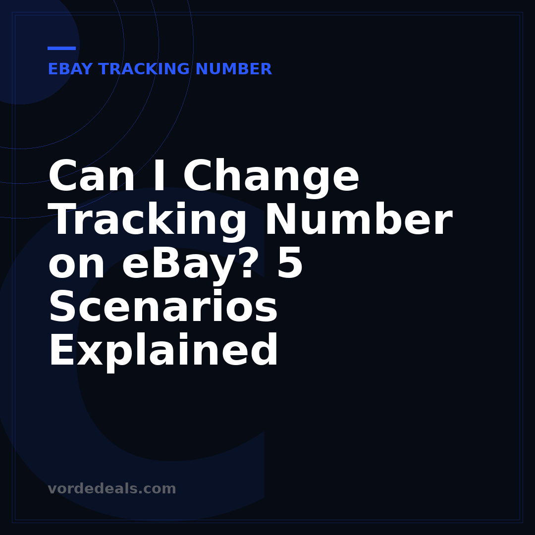Can I Change Tracking Number on eBay? 5 Scenarios Explained
