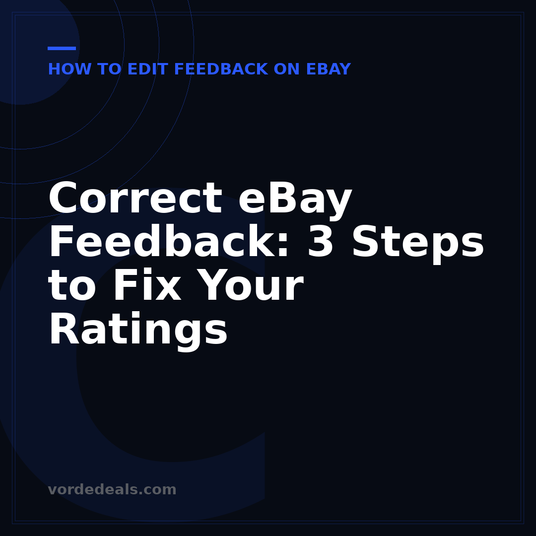 Correct eBay Feedback: 3 Steps to Fix Your Ratings