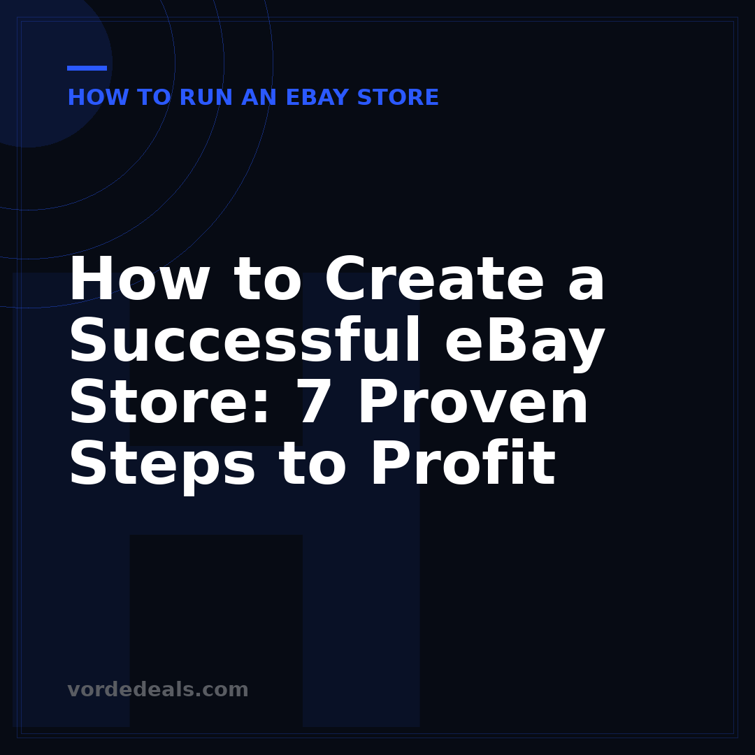 How to Create a Successful eBay Store: 7 Proven Steps to Profit