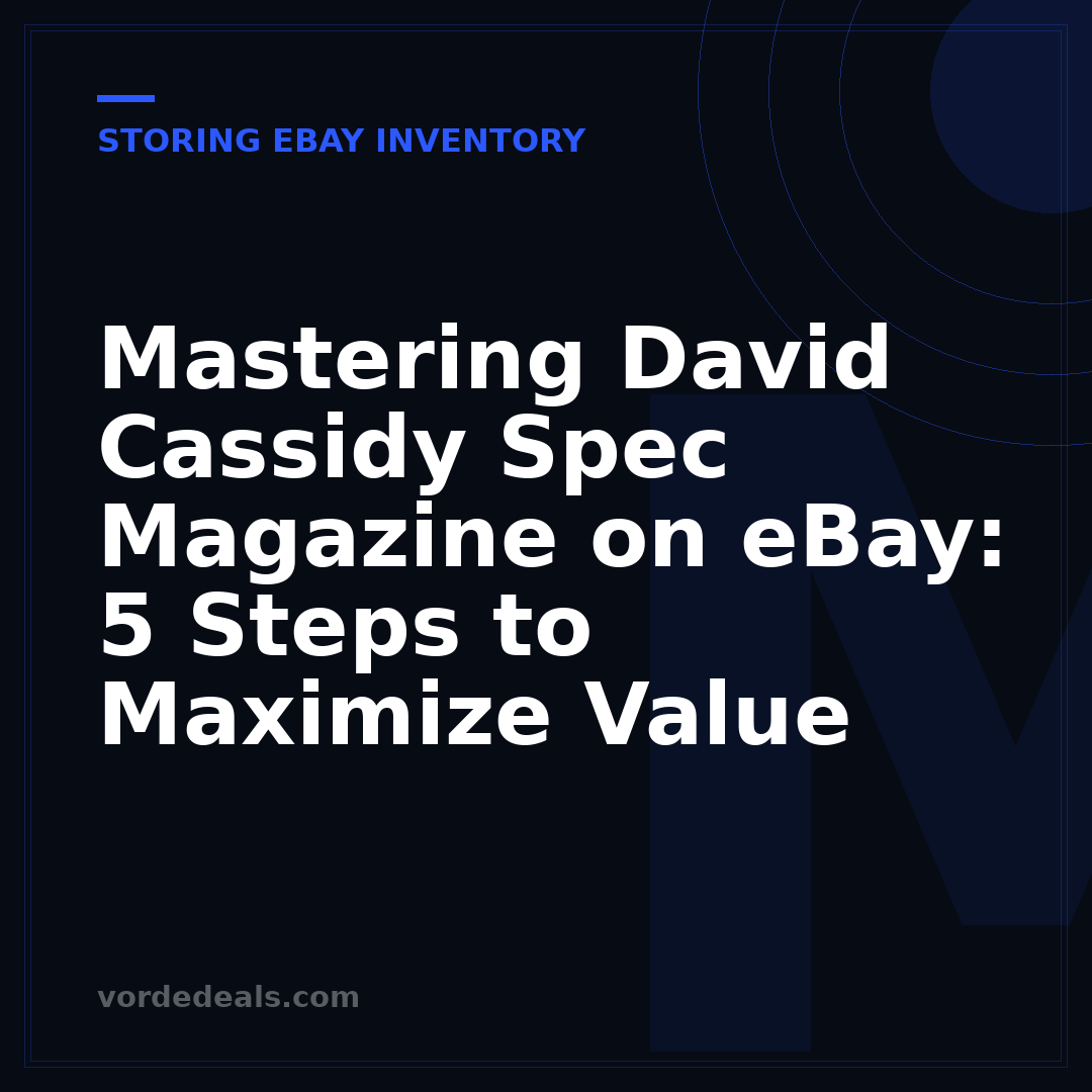 Mastering David Cassidy Spec Magazine on eBay: 5 Steps to Maximize Value