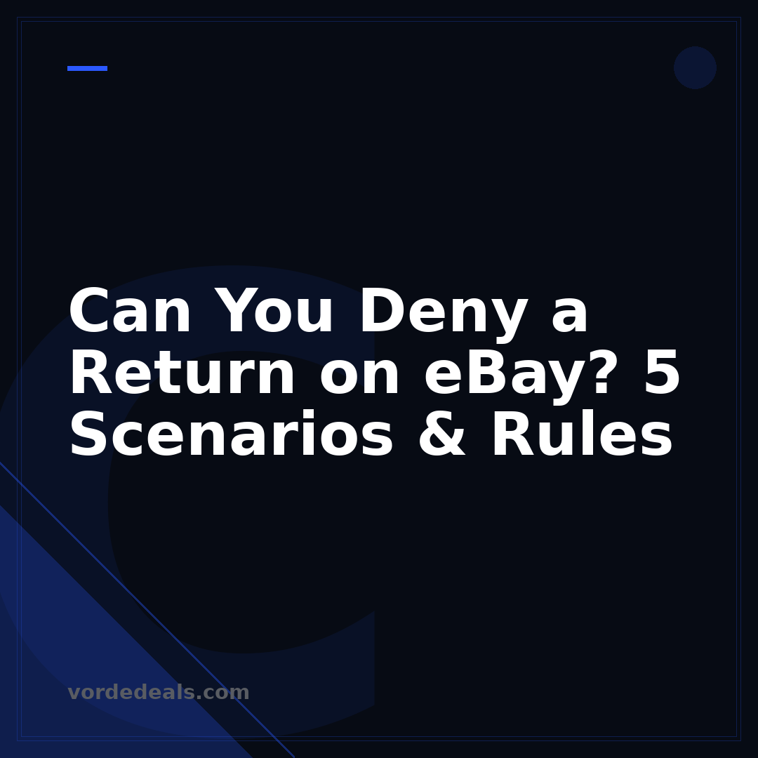 Can You Deny a Return on eBay? 5 Scenarios & Rules