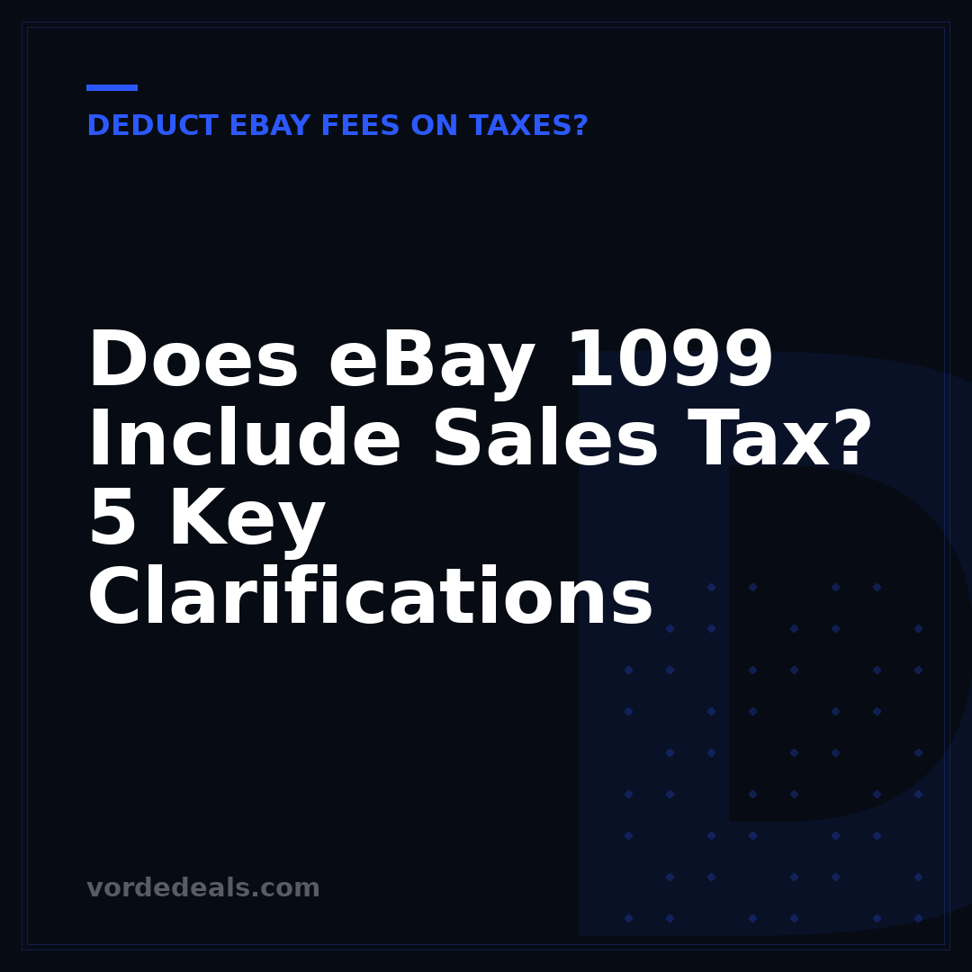 Does eBay 1099 Include Sales Tax? 5 Key Clarifications