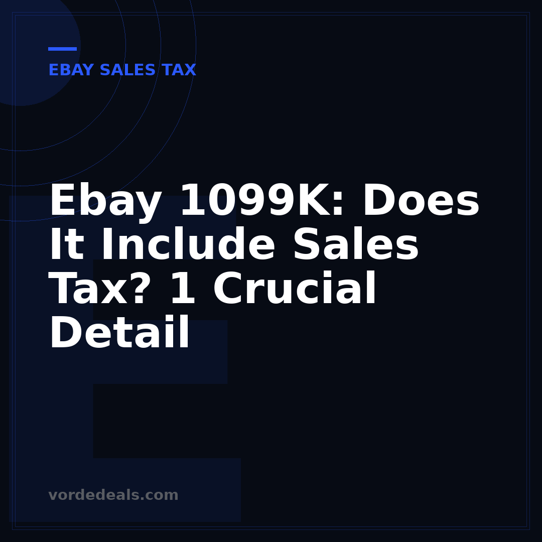 Ebay 1099K: Does It Include Sales Tax? 1 Crucial Detail