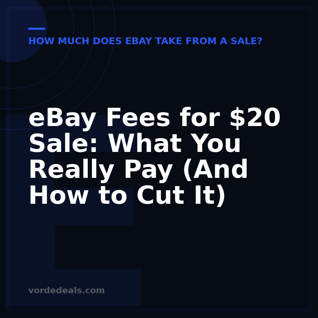 eBay Fees for $20 Sale: What You Really Pay (And How to Cut It)