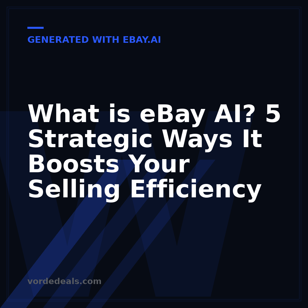 What is eBay AI? 5 Strategic Ways It Boosts Your Selling Efficiency