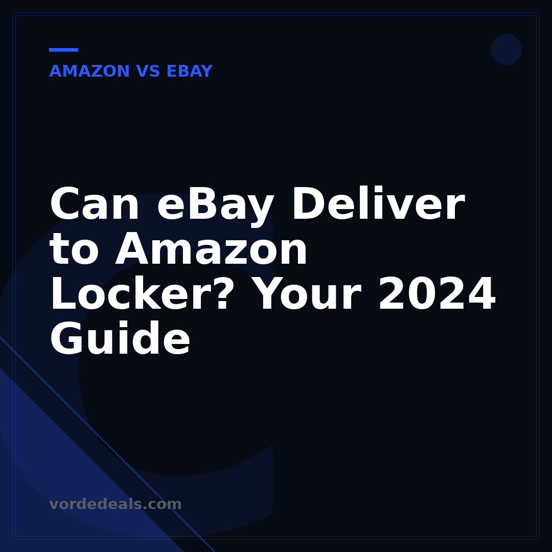 Can eBay Deliver to Amazon Locker? Your 2024 Guide
