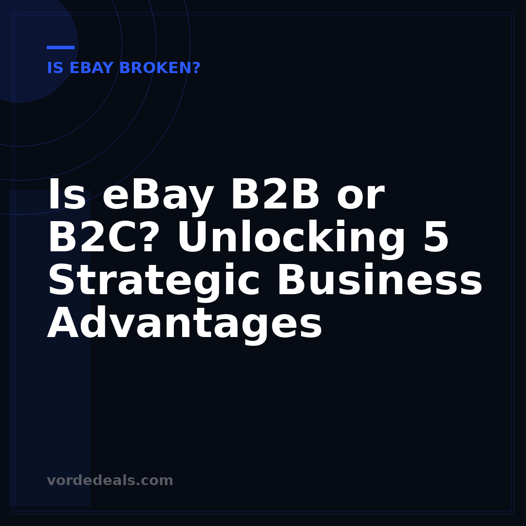 Is eBay B2B or B2C? Unlocking 5 Strategic Business Advantages