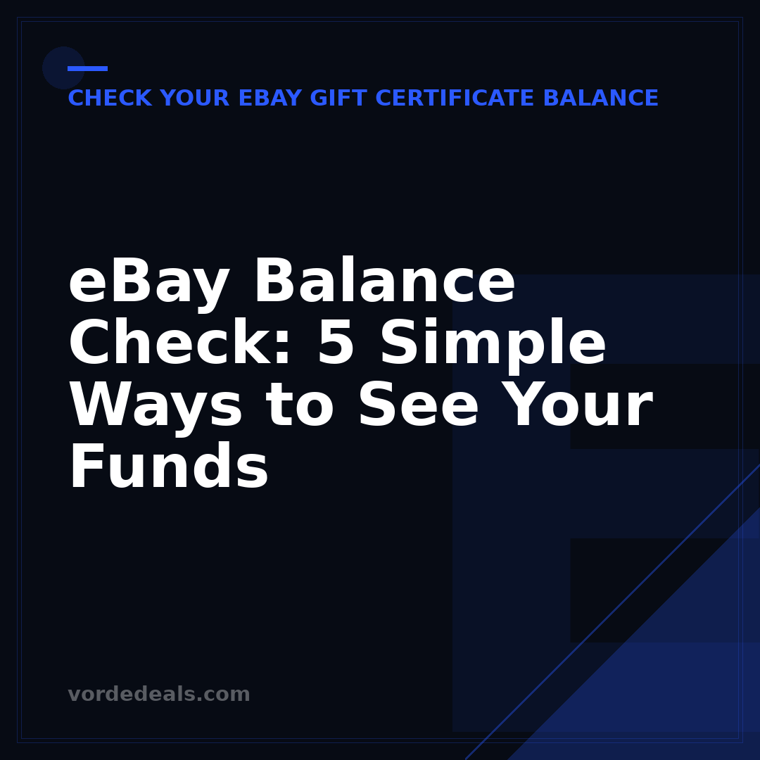 eBay Balance Check: 5 Simple Ways to See Your Funds