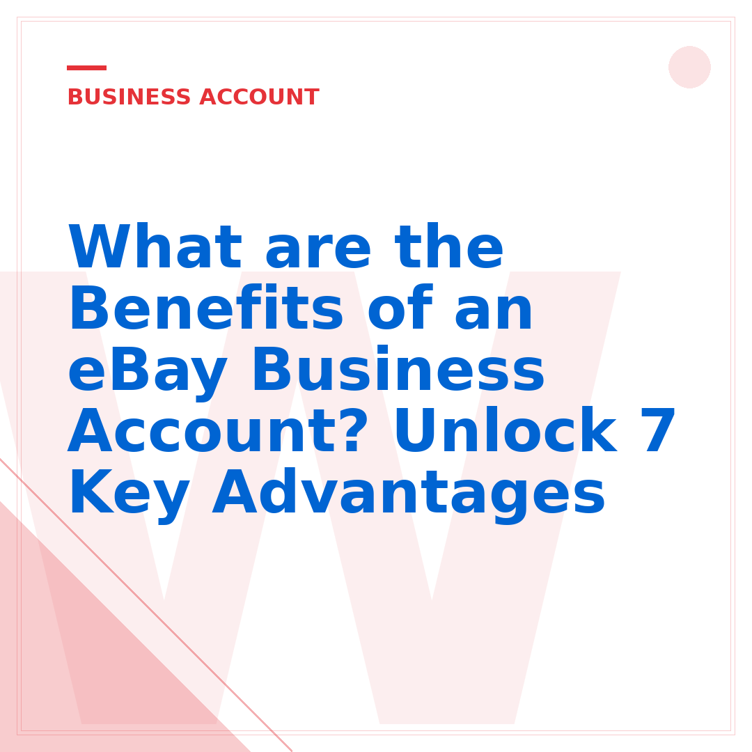What are the Benefits of an eBay Business Account? Unlock 7 Key Advantages