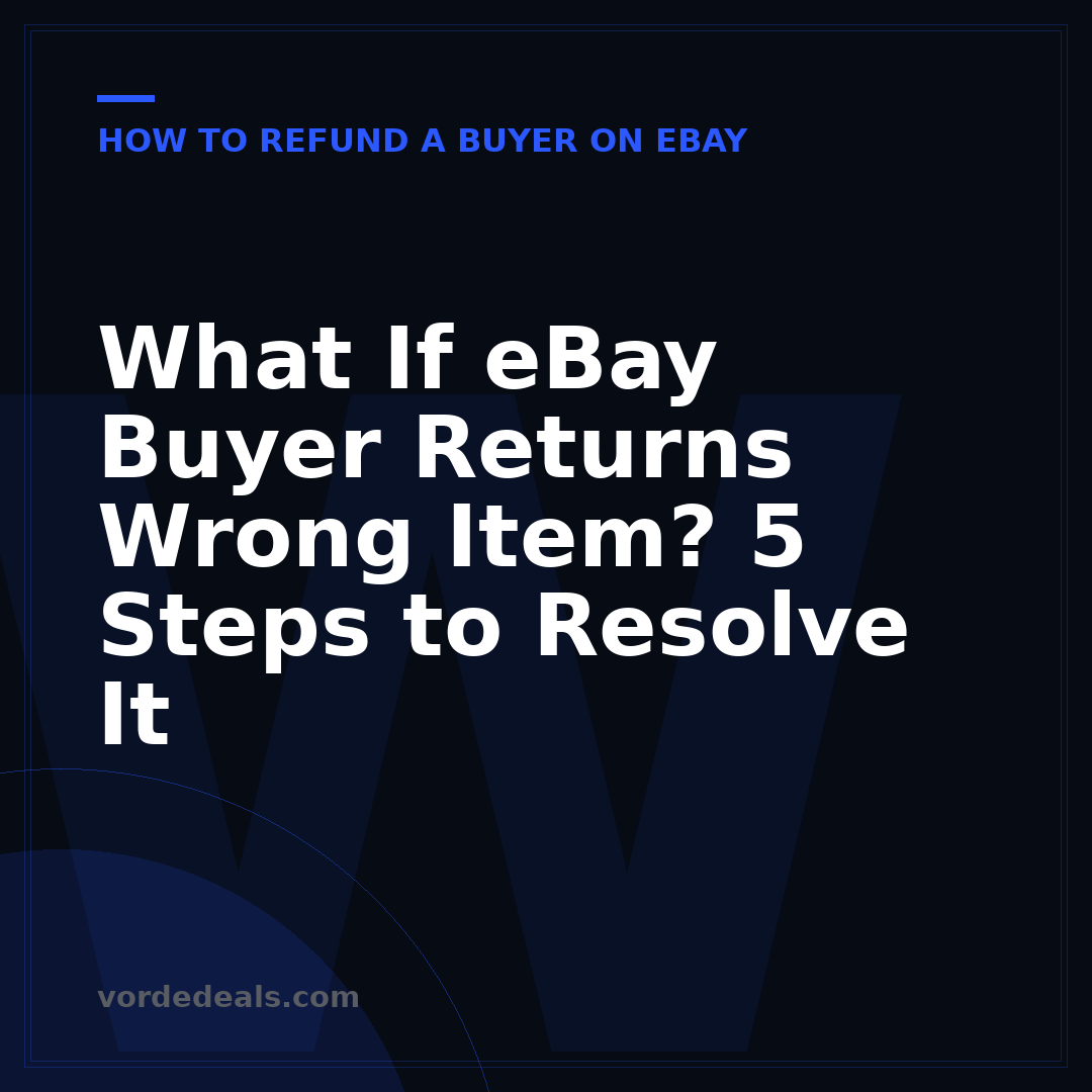 What If eBay Buyer Returns Wrong Item? 5 Steps to Resolve It