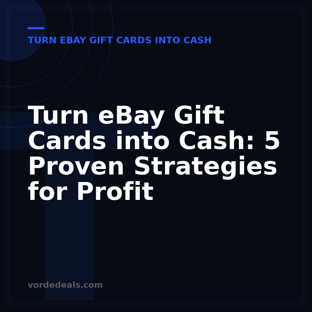 Turn eBay Gift Cards into Cash: 5 Proven Strategies for Profit