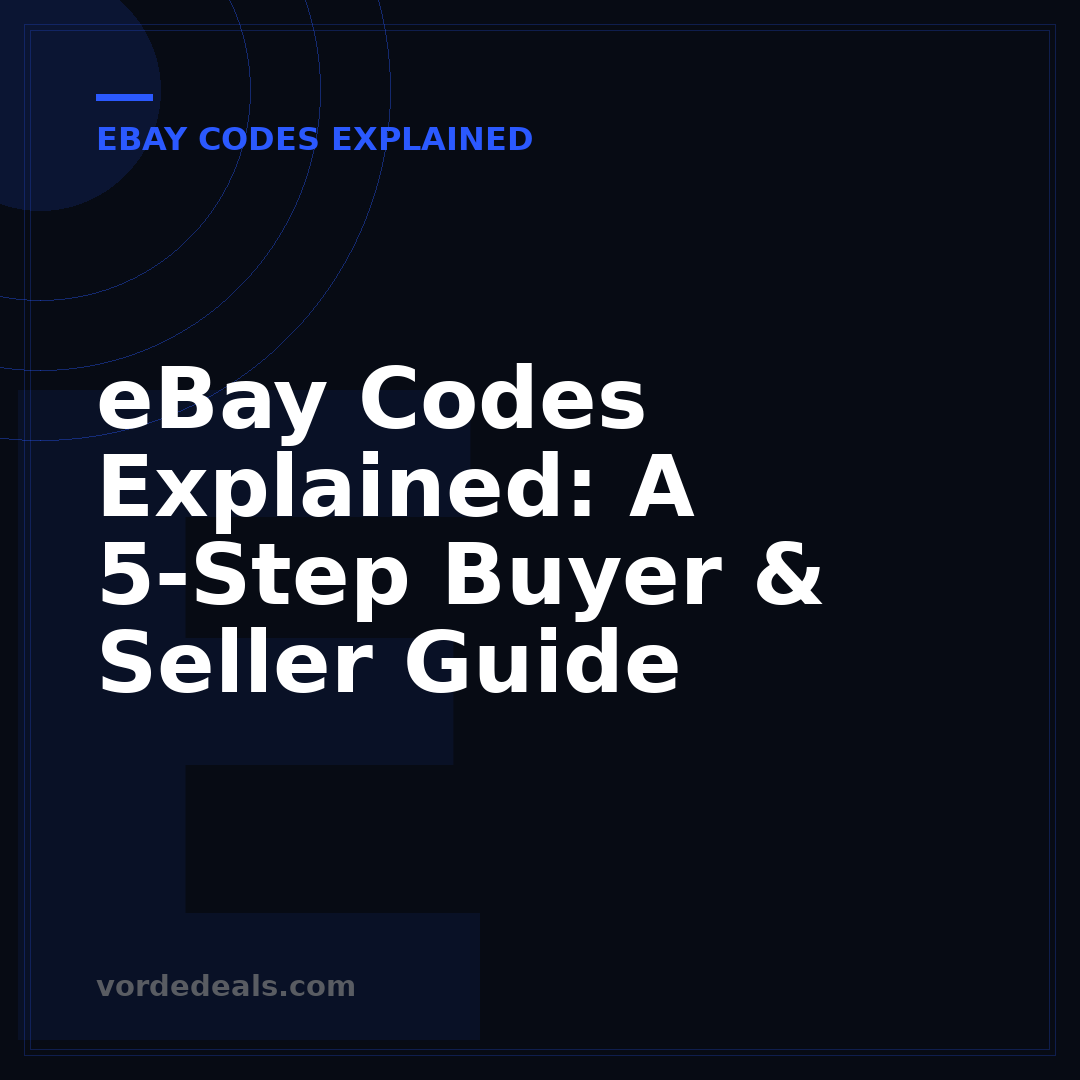 eBay Codes Explained: A 5-Step Buyer & Seller Guide