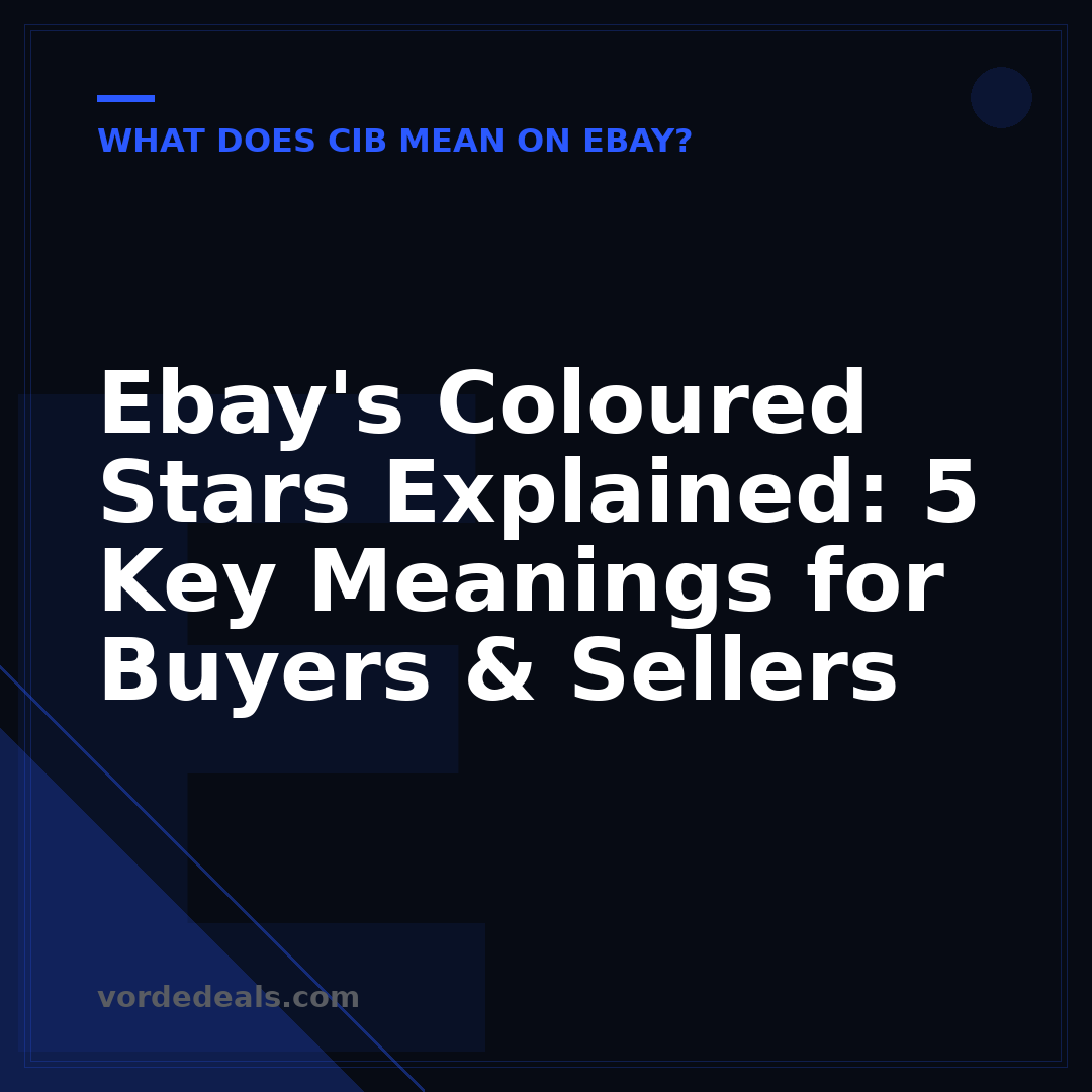 Ebay's Coloured Stars Explained: 5 Key Meanings for Buyers & Sellers