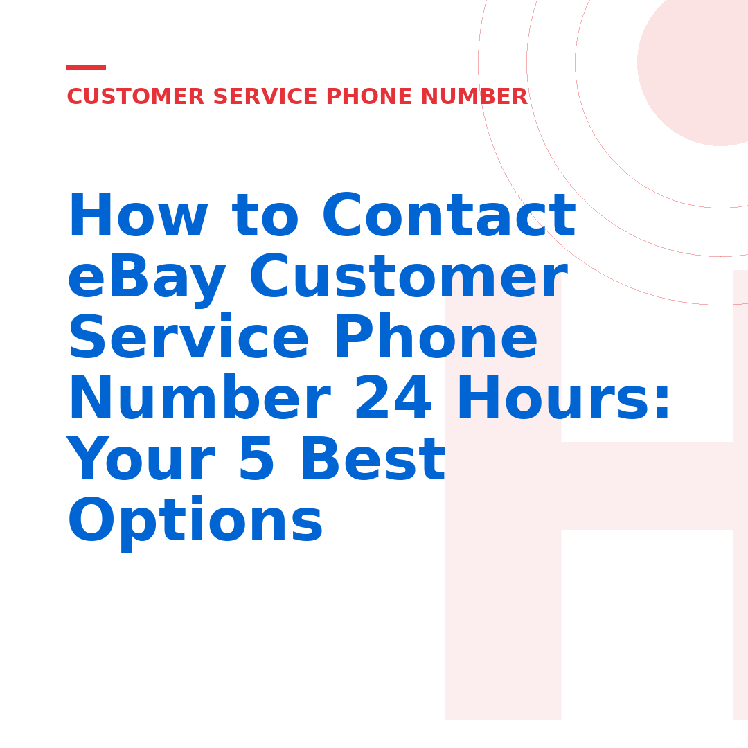 How to Contact eBay Customer Service Phone Number 24 Hours: Your 5 Best Options