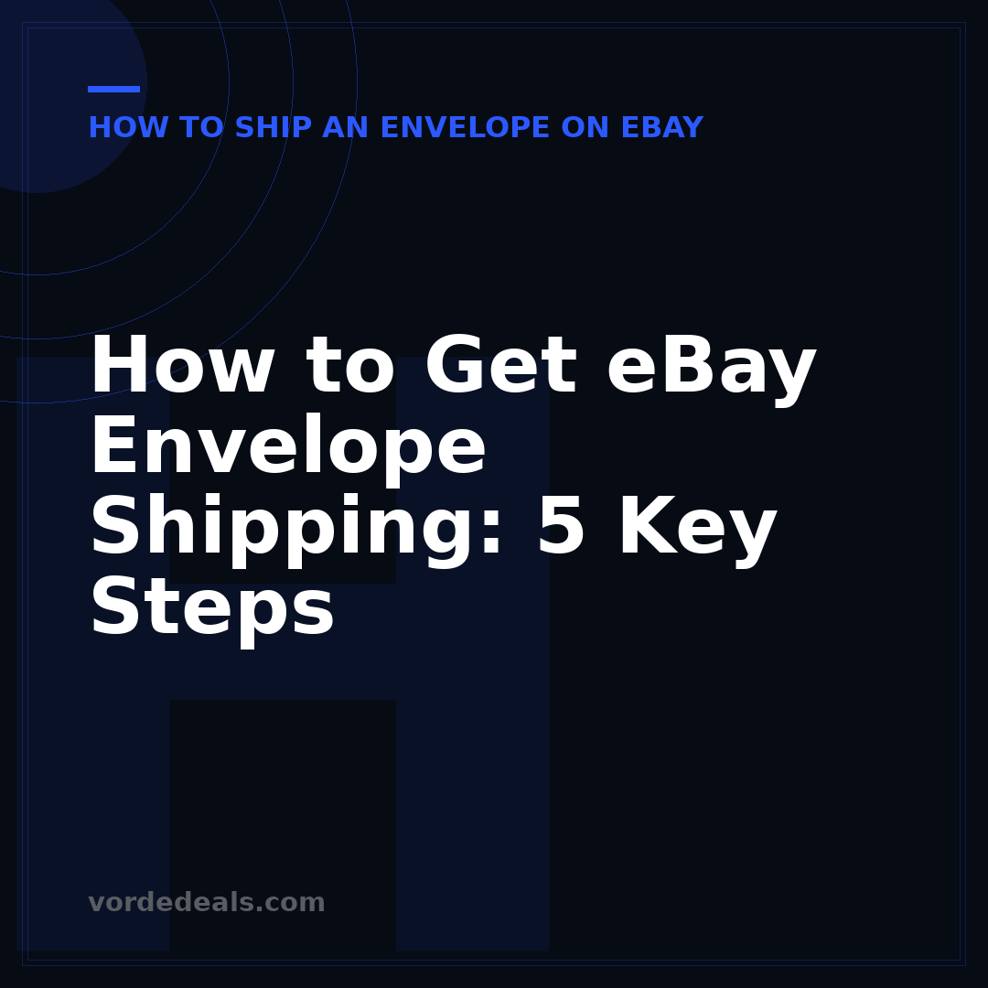 How to Get eBay Envelope Shipping: 5 Key Steps