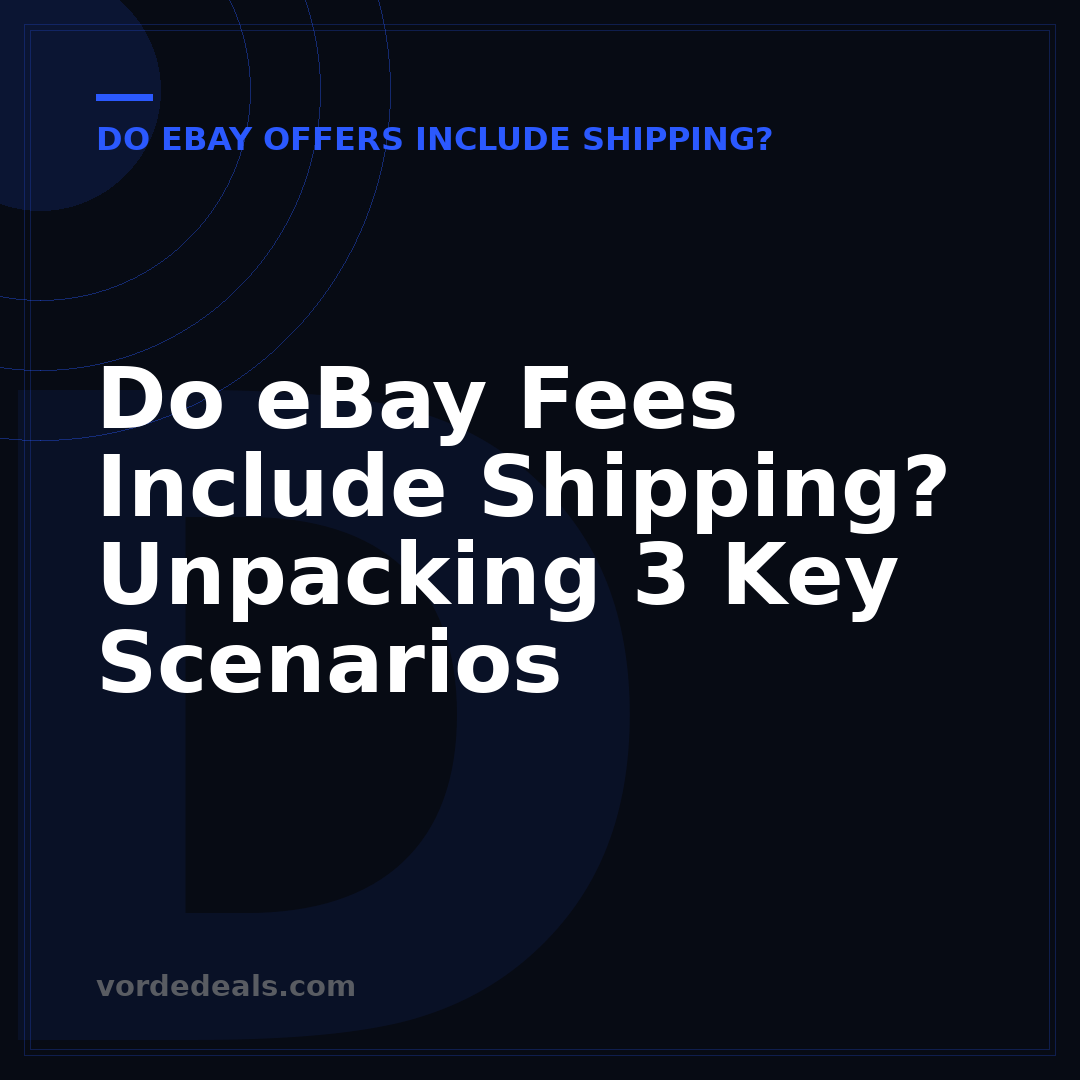 Do eBay Fees Include Shipping? Unpacking 3 Key Scenarios