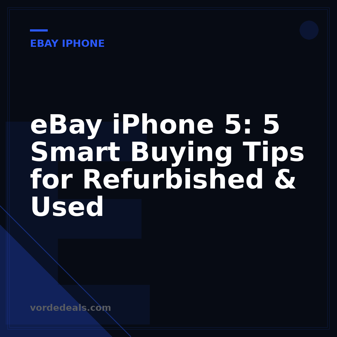 eBay iPhone 5: 5 Smart Buying Tips for Refurbished & Used