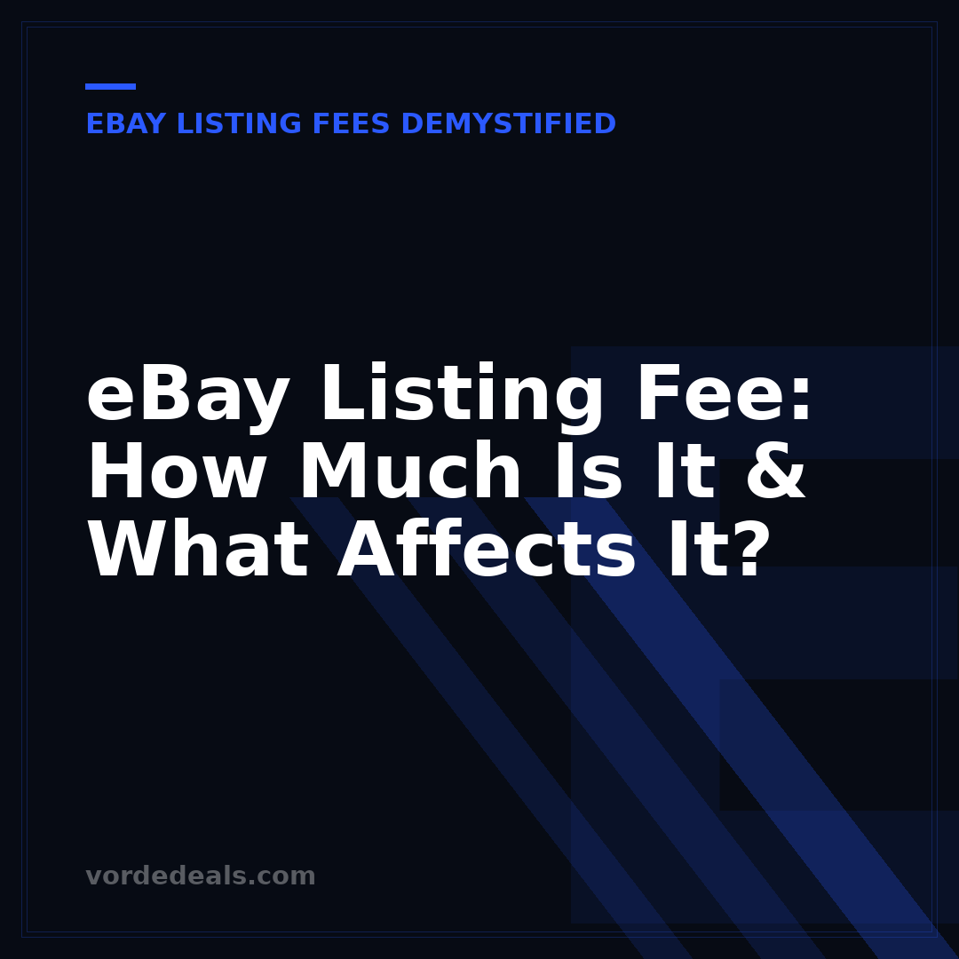 eBay Listing Fee: How Much Is It & What Affects It?