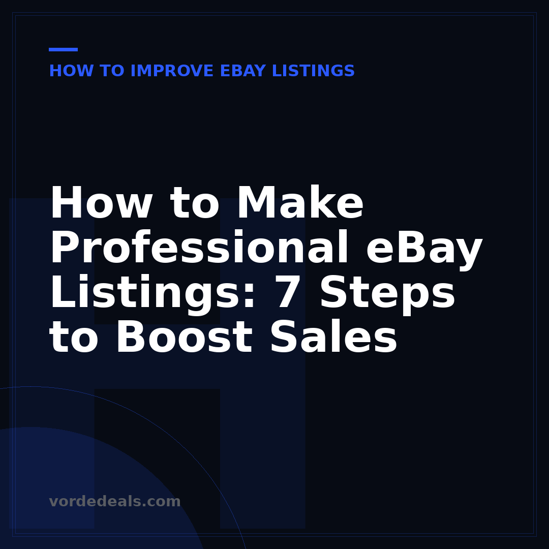 How to Make Professional eBay Listings: 7 Steps to Boost Sales