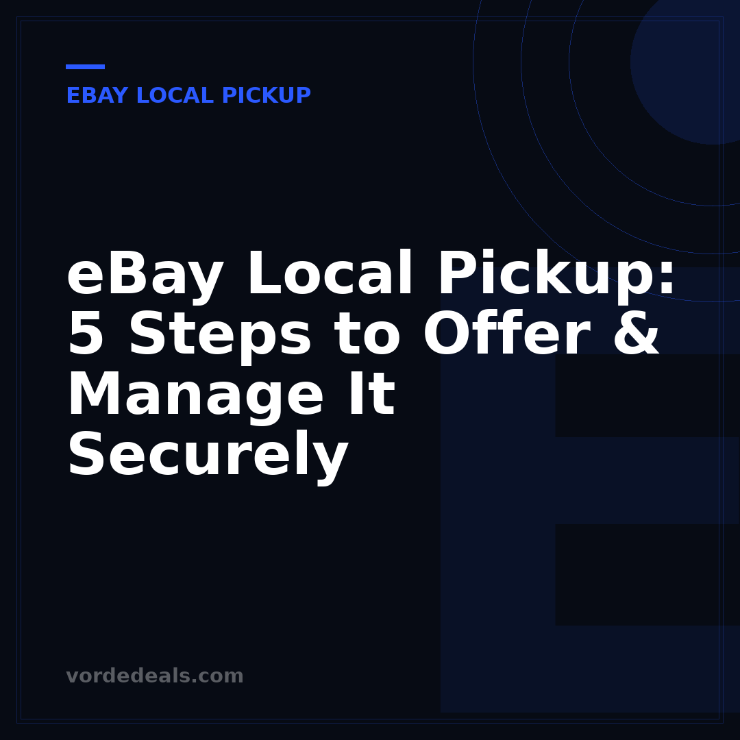 eBay Local Pickup: 5 Steps to Offer & Manage It Securely