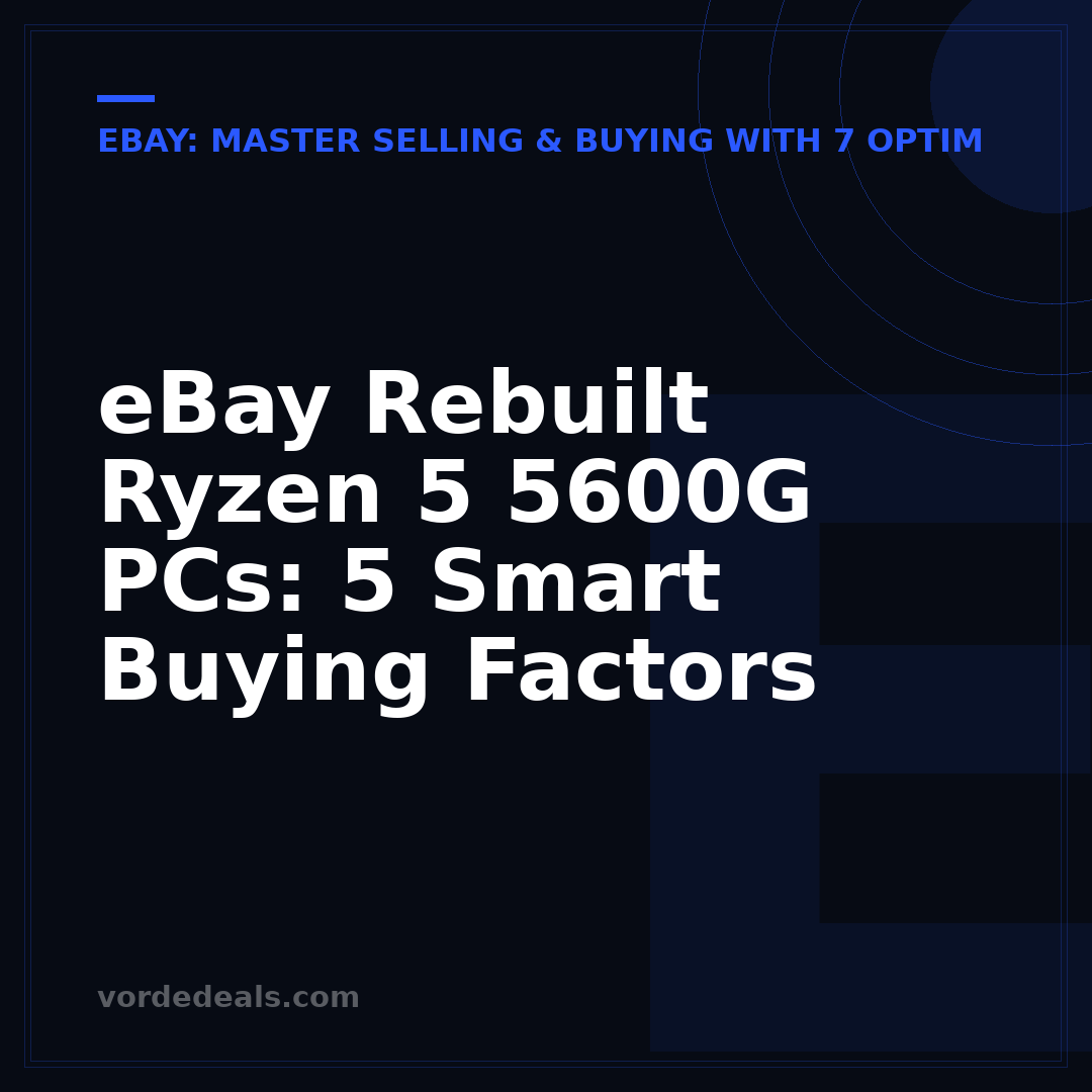 eBay Rebuilt Ryzen 5 5600G PCs: 5 Smart Buying Factors