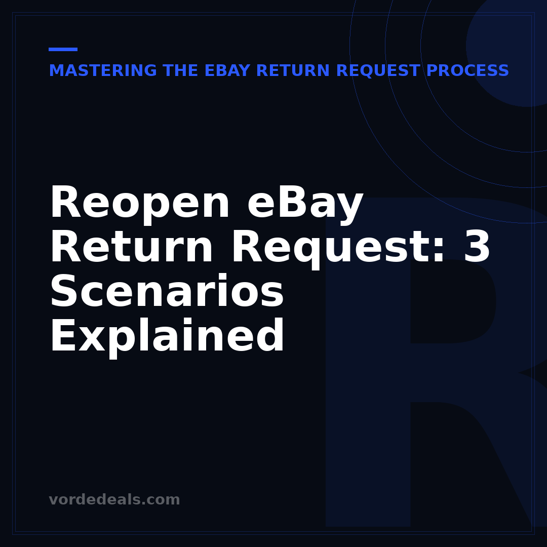 Reopen eBay Return Request: 3 Scenarios Explained