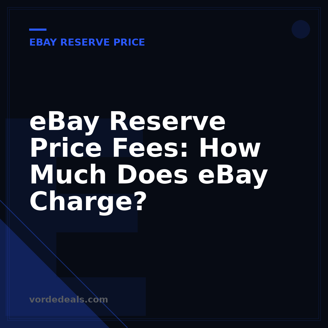 eBay Reserve Price Fees: How Much Does eBay Charge?