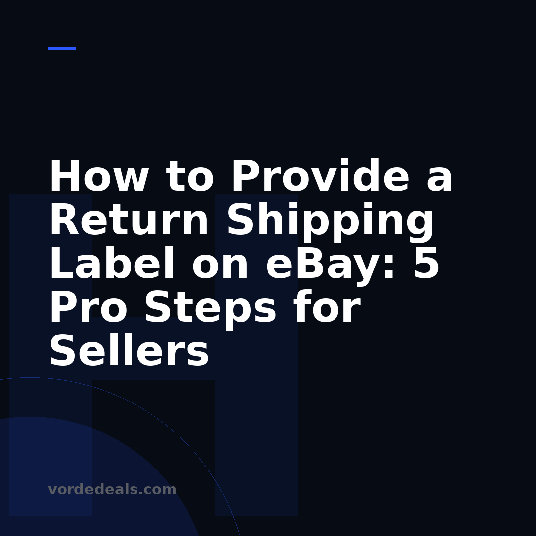 How to Provide a Return Shipping Label on eBay: 5 Pro Steps for Sellers